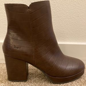 NEW B.O.C Lacey Bootie in Croco-Cognac